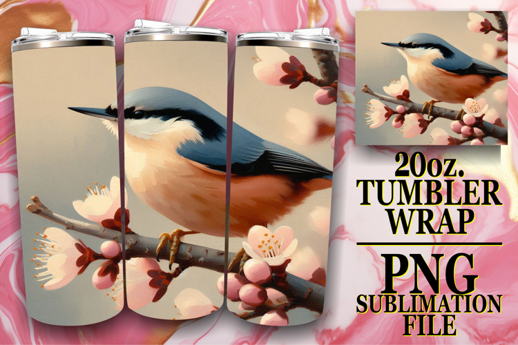 SWEET GIFT 20oz TUMBLER WRAP, Birds