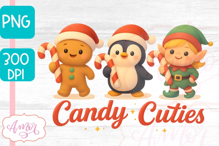 Candy cuties PNG, Funny Christmas PNG for kids shirts