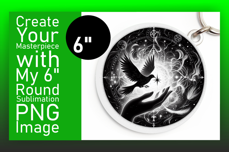 Charming Round Design Keychain PNG , Mystic