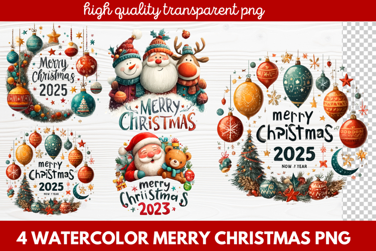 Christmas Watercolor Clipart Image 7