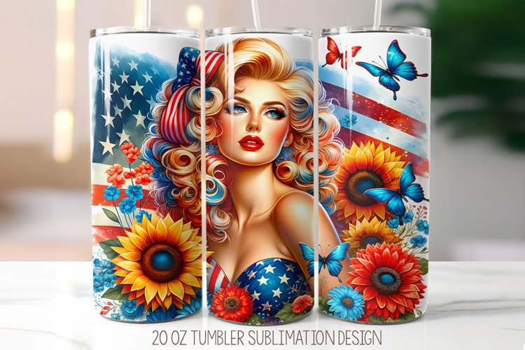 4th of july Patriotic png, 20oz Tumbler Sublimation Design