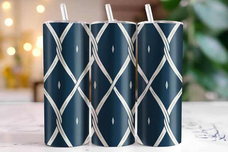 Lattice Pattern Tumbler Wrap | Sublimation | Tumblers example image 1