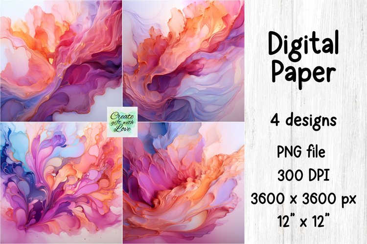 Abstract | Fluid Art | Digital Paper | PNG Background | Wall example image 1