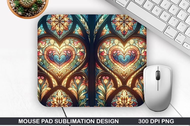 Flower Mouse Pad Sublimation, Spring Flower Mouse Pad PNG