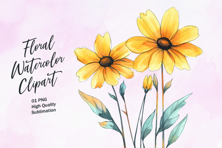 Watercolor Flowers Image 24
