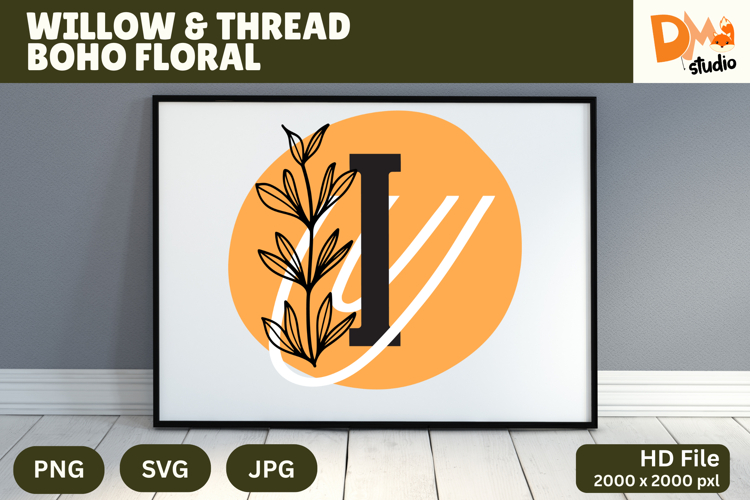 Willow   Thread Boho Floral Monogram