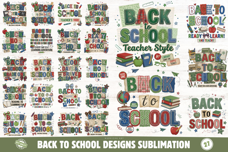 Back To School Designs Sublimation PNG