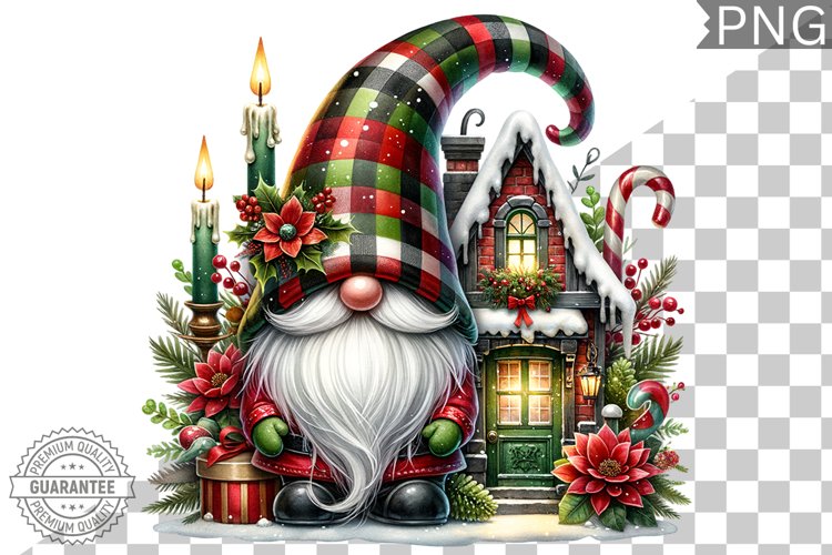 Christmas Gnome Sublimation - Clipart PNG Design