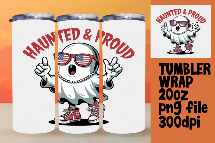 Customizable 20oz Tumbler File , Funny Ghost