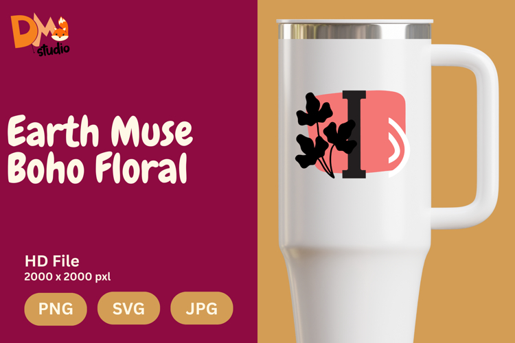Earth Muse Boho Floral Monogram