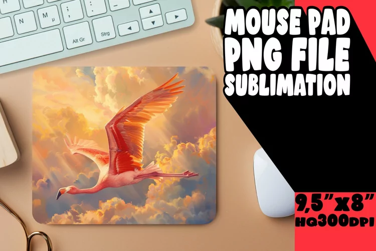 Flamingo Fun Sublimation Mouse Pad - Sunny Splash