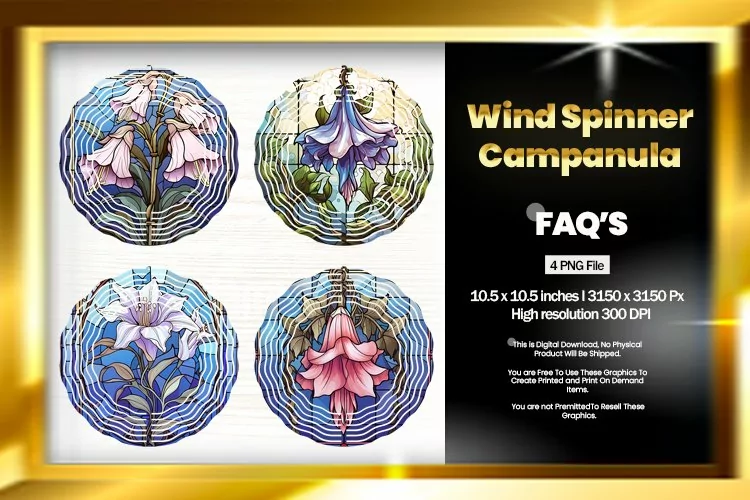 Campanula Wind Spinner Sublimation - 04 Variations