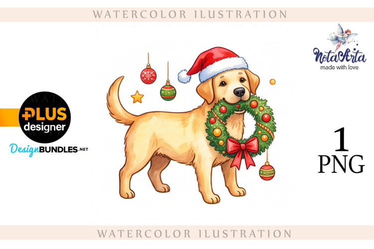 Christmas labrador dogs in a truck, Christmas labrador