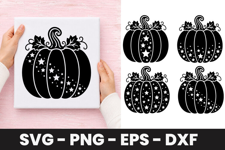 Celestial Star Pumpkin SVG PNG example image 1