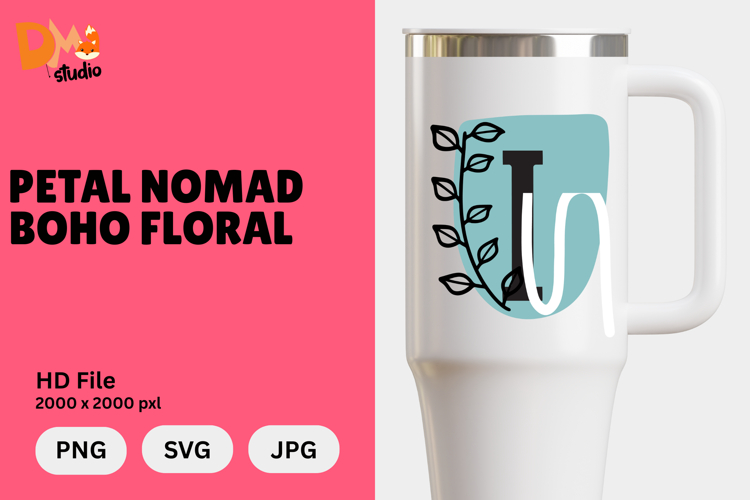 Petal Nomad Boho Floral Monogram