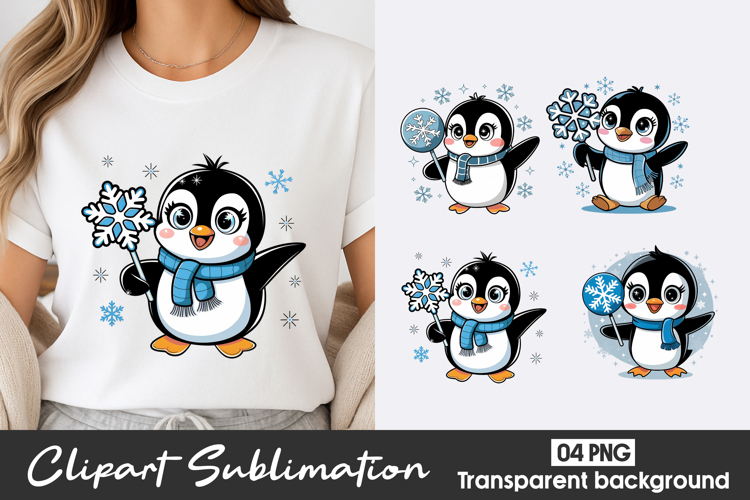 Cute Penguin Clipart Image 9