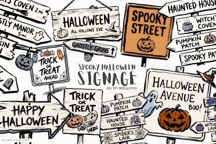 Halloween Signage PNG Clipart