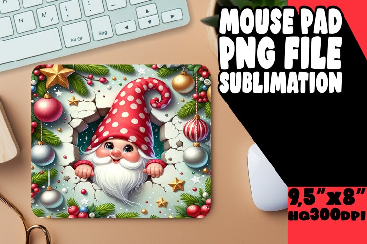 Magical 3D Hole in Wall Mousepad example image 1