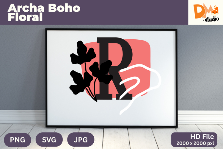 Boho Floral Svg Image 22
