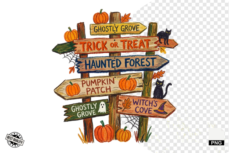 Halloween Signspot Clipart example image 1