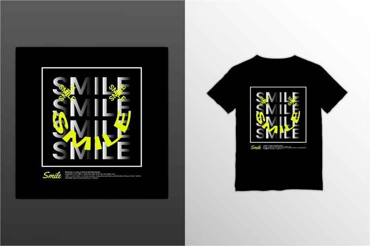 Smile writing design, suitable for screen printing t-shirts