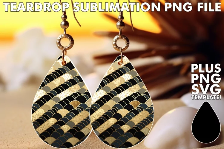 Radiant 3D Mermaid Earrings: Sublimation Style