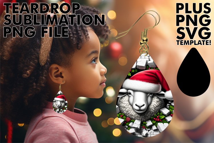 Sheep Sublimation Treasures: Teardrop Earring Magic