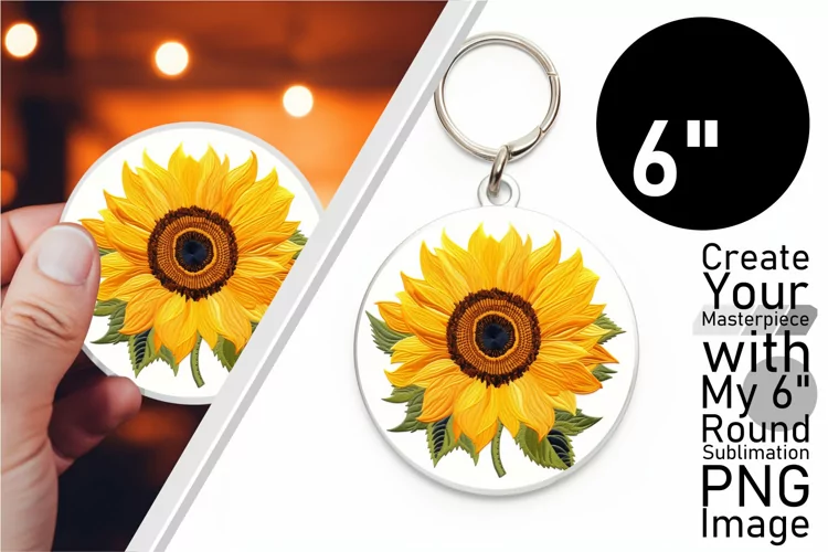 Floral Fantasy Embroidered Keychain Style