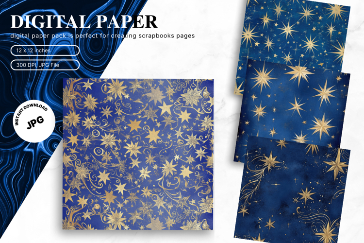 Star Background Party Decor Christmas Wallpaper Gift Wrap