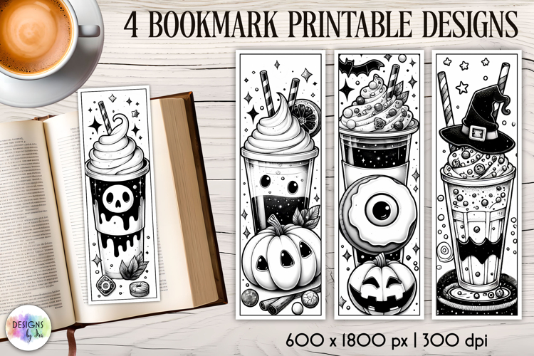 Halloween Bookmarks, Gothic Black and White Bookmarks