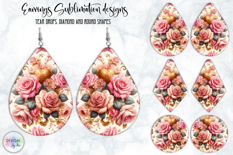 Vintage Flowers Earrings Design, Baroque Floral Earrings