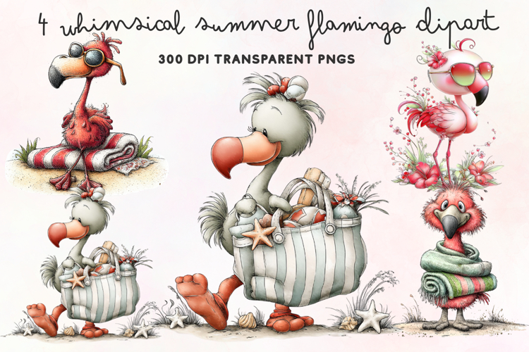 Cute Flamingo Clipart Image 23