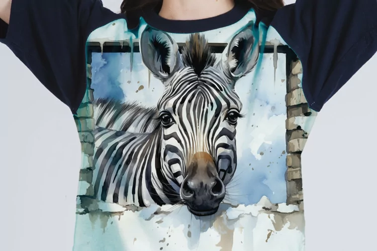 Zebra funny Animal head peeking on white background