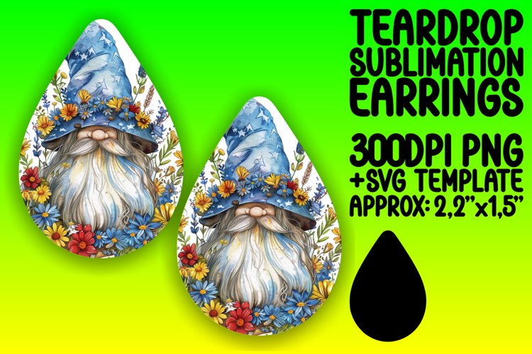 Radiant Gnome Harmony: Sublimation Teardrop Magic