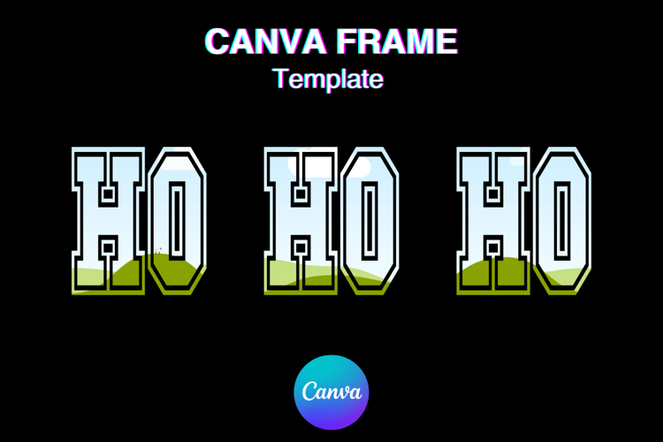 Ho Ho Ho Christmas Canva Frame Shirt Design