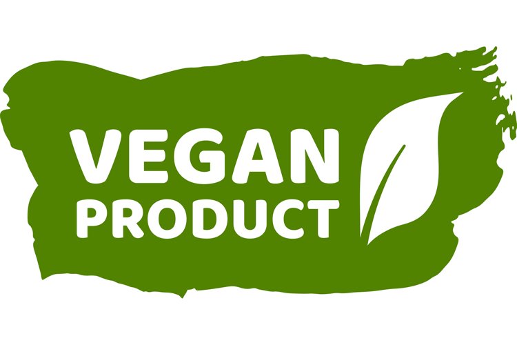 Organic food label. Fresh eco vegetarian products, vegan example image 1