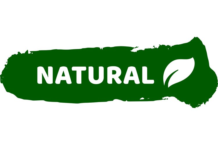 Organic food label. Fresh eco vegetarian products, vegan