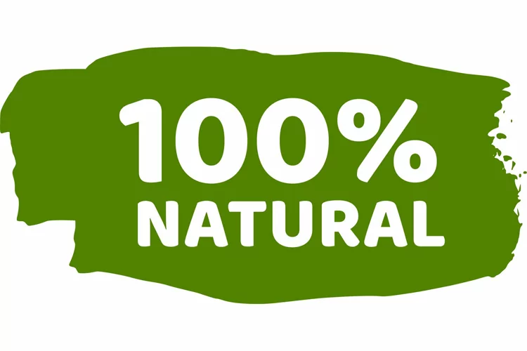 Organic food label. Fresh eco vegetarian products, vegan
