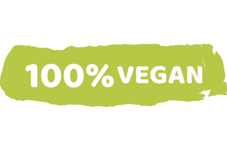 Organic food label. Fresh eco vegetarian products, vegan example image 1