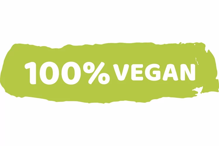 Organic food label. Fresh eco vegetarian products, vegan