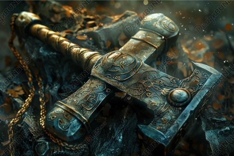 Enchanted medieval sword in mystic ambiance example image 1