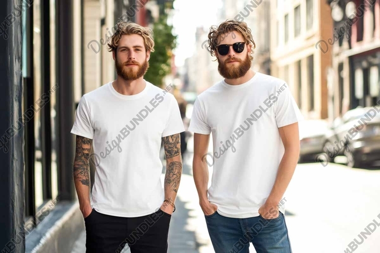 White Tshirt Mockup Image 18