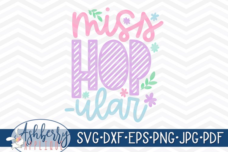 Miss Hop-ular SVG/DXF Easter Cut File example image 1