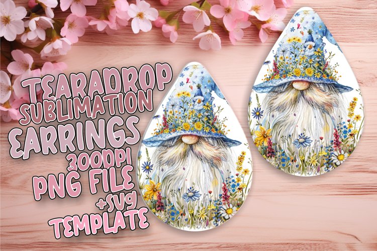 Mystical Gnome Bliss: Watercolor Teardrop Delight