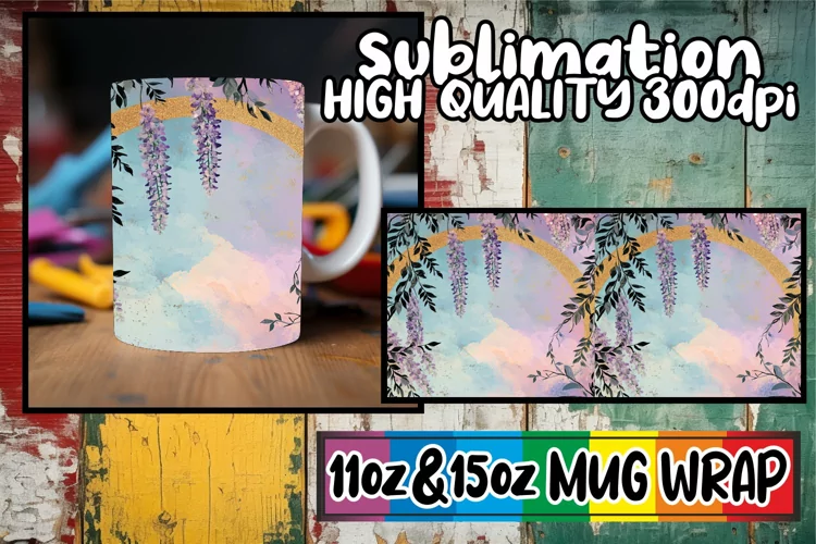 Blissful adventures 11oz 15oz sublimation wrap, Flower