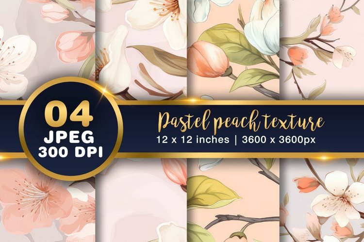 Beige floral Digital Paper, floral digital paper example image 1