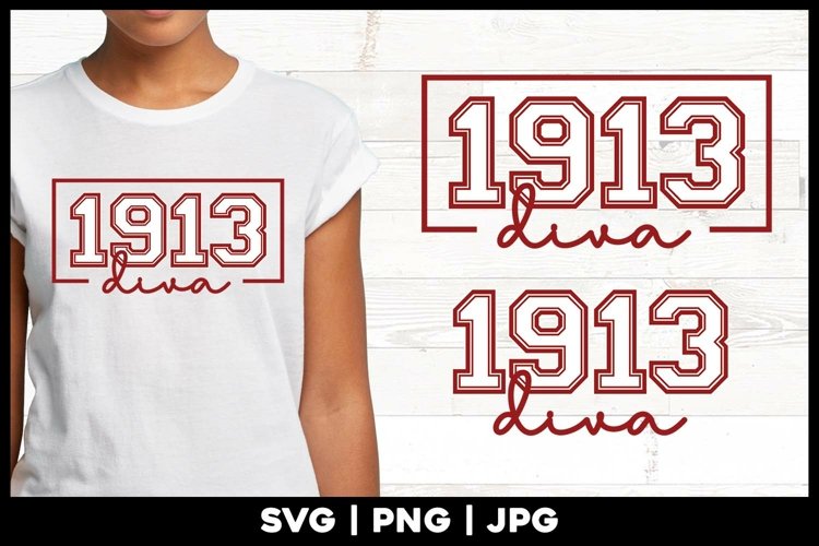 Delta black sorority svg design | 1913 Diva example image 1