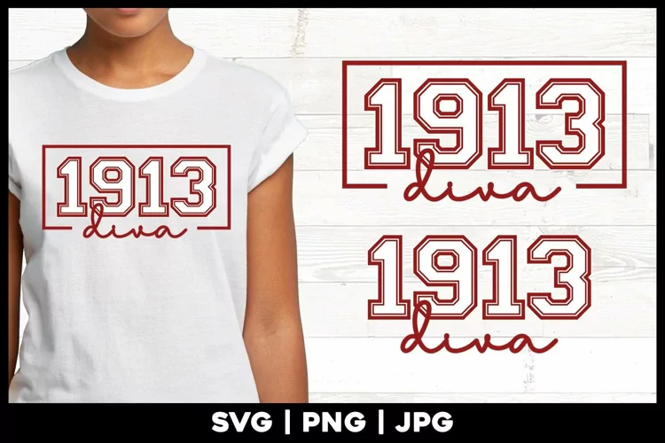 Delta black sorority svg design | 1913 Diva