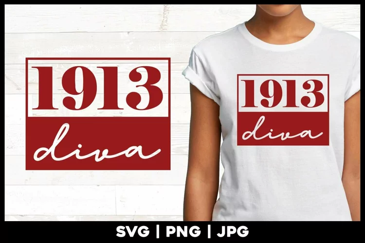 1913 Diva | Delta DST sorority svg design
