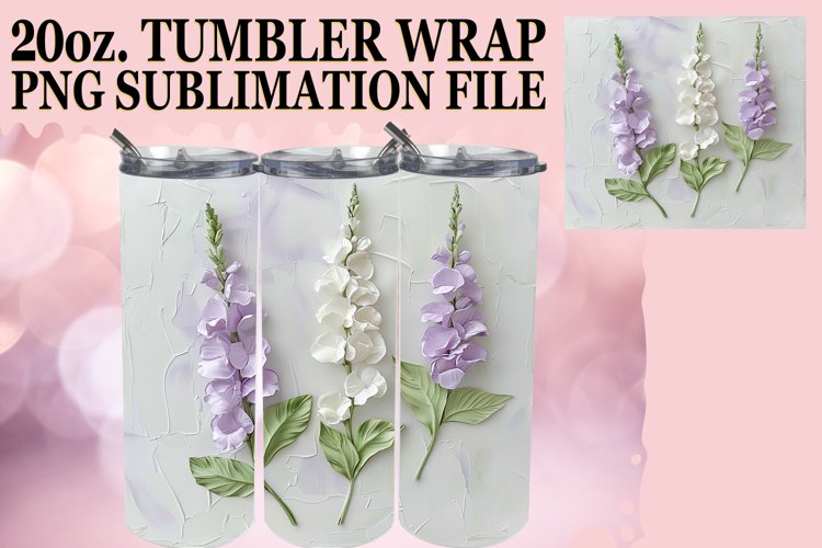 Blossom Elegance: Sublimation 20oz Tumbler example image 1